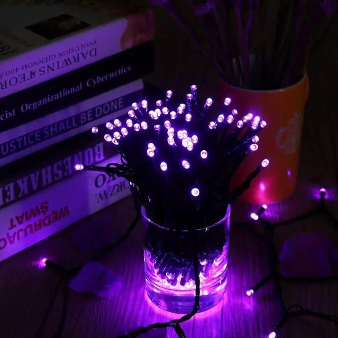 Toodour Solar Christmas Lights Outdoor, 200 LED 8 Modes Christmas String Lights, Waterproof Solar Light String for Garden, Patio, Fence, Holiday, Party, Balcony, Outdoor Christmas Decorations - Purple by GreenHaven Gardens