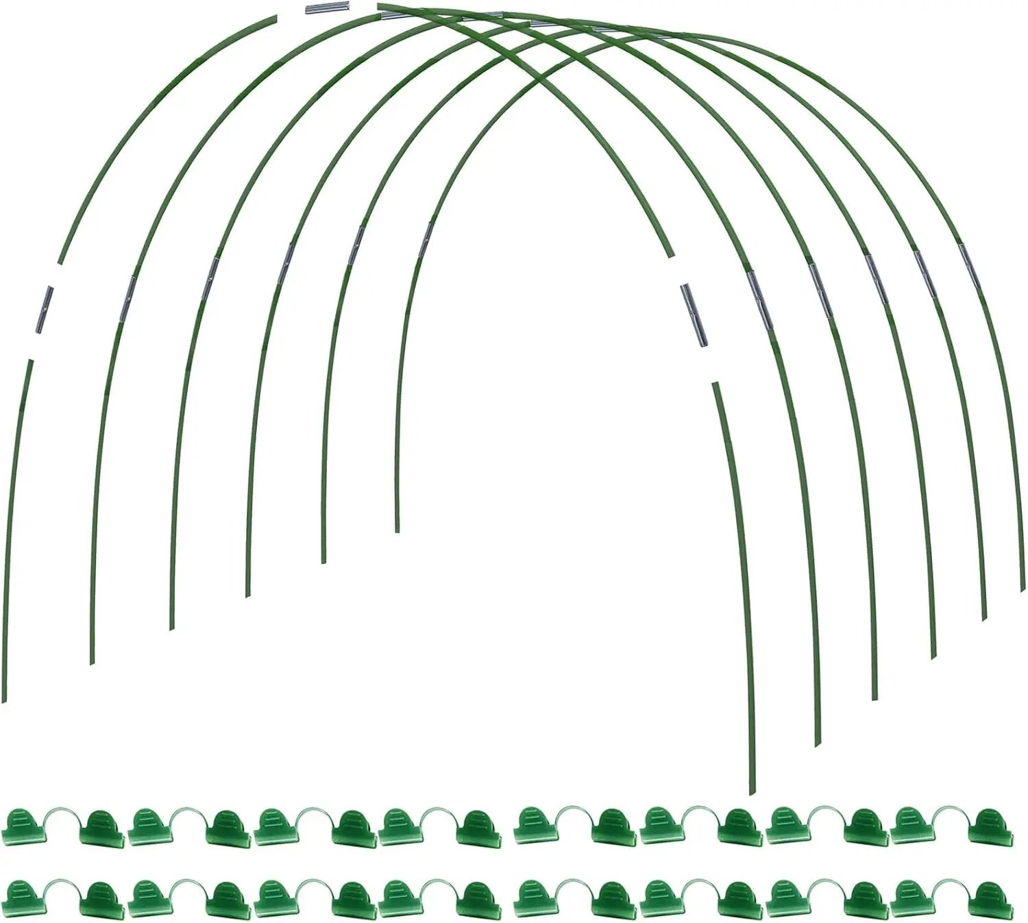 MAXPACE Greenhouse Hoops for DIY Grow Tunnels Less Than 2.7ft Wide, Rust-Free Fiberglass Support Hoops Frame for Garden Fabric, Plant Support Garden Stakes, Gardening Supplies, 25pcs by GreenHaven Gardens