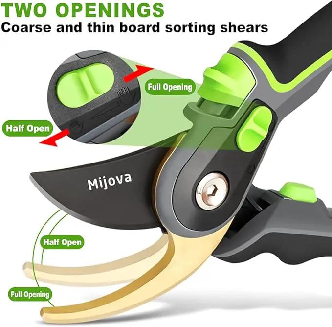 Pruning Shears, Heavy Duty Handheld Gardening Scissors, High Carbon Steel Plant Shears Use for Gardening Pruners, Floral Shrubs and Vines, Professional labor-saving Secateurs by GreenHaven Gardens