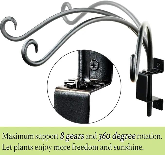 Swivel Bird Feeder Hanger Hook: Swivel Hanging Plant Bracket Outdoor - Wall Mount Swivel Hanging Hook for Bird Feeder 12-Inch by GreenHaven Gardens