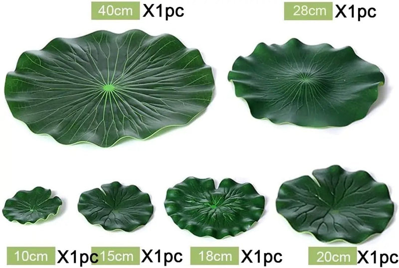 Superdream Artificial Realistic Lily Pads Floating Scenery Lotus Pods for Pool Decoration Aquarium Fish Pond Water Decorative (Pack of 6) by GreenHaven Gardens
