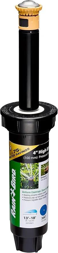 Rain Bird 12SAFPROPR Pressure Regulating (PRS) High-Efficiency Pro Rotary Sprinkler, 360° Full Pattern, 13' - 18' Spray Distance, 4" Pop-up Height by GreenHaven Gardens
