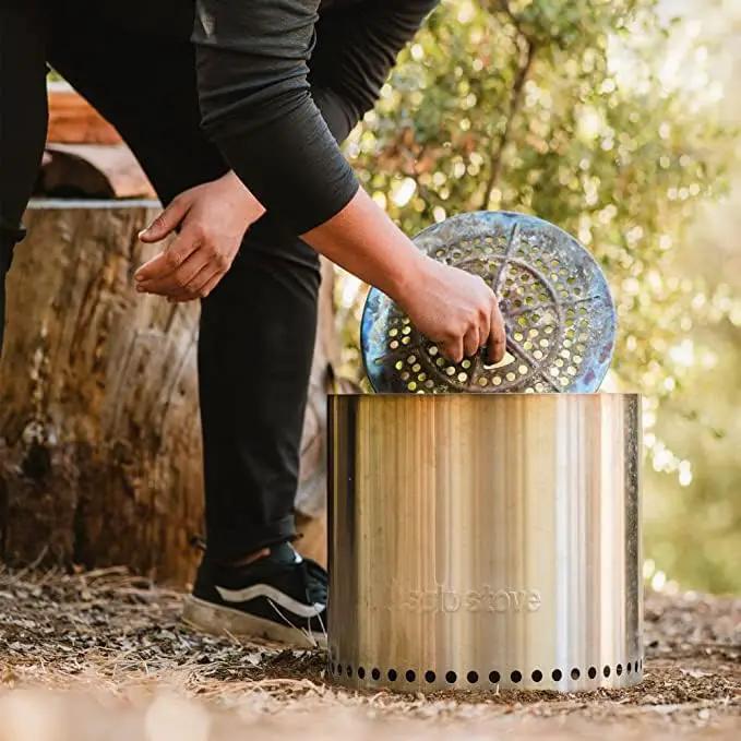 Solo Stove Ranger 2.0, 15 Inch Smokeless Fire Pit – Portable Stainless Steel Outdoor Fireplace with Carry Case - Lightweight Fireplace, Removable Ash Pan, Ideal for 2-4 People, 15lbs by GreenHaven Gardens