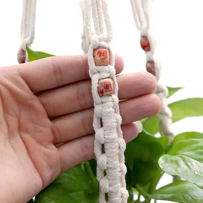 Belit 2 Pack Macrame Plant Hangers Indoor Hanging Planter Basket Decorative Flower Pot Holder Rope for Indoor Outdoor Home Decor by GreenHaven Gardens