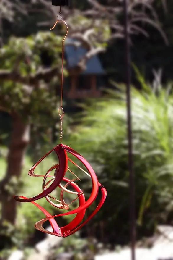 Red Carpet Studios 31092 Cosmix Wind Spinner Double Helix, 14-Inch, Red &Copper by GreenHaven Gardens