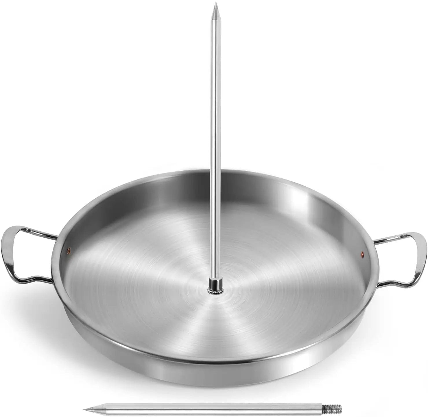 DAKOS Upgraded Thicken Stainless Vertical Skewer Griddle, Barbecue Grill Stand, Vertical Skewer Grill, Great for Tacos Al Pastor, Tacos, Whole Chicken (15.27 x 13.39 x 2.83) by GreenHaven Gardens