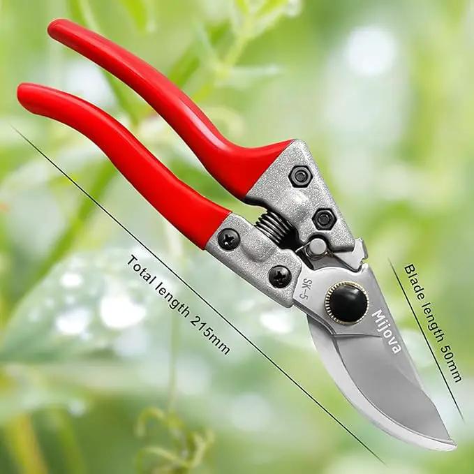 Gardening Scissors, Precision Pruning shears for Branches Shrubs and Vines, High-Carbon SK5 Steel Stays Sharp Longer for Clean Cuts that Promote Plant Health (Gardening Scissors) by GreenHaven Gardens