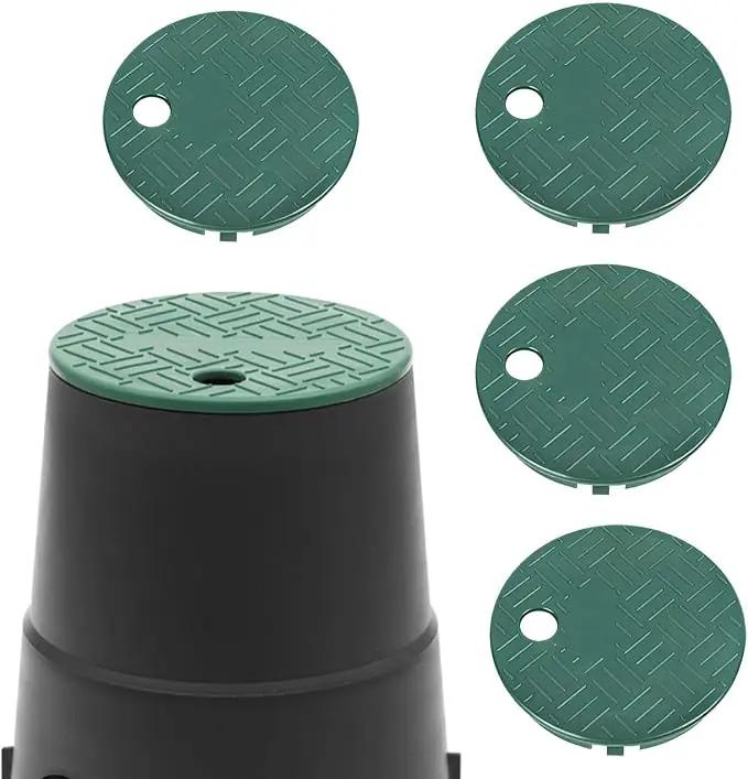 4 Pcs Sprinkler Valve Box Cover, 5.5" OD 6" Valve Box Cover Lid for Sprinkler Irrigation System, Valve Box Cover Lid for Outdoor Sprinkler Irrigation Control Water System Lawn (6 inch) by GreenHaven Gardens