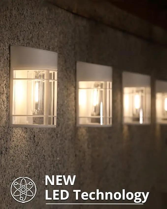 Solar Fence Lights, 8 Pack Deck Light Solar Powered, Waterproof Solar Outdoor Lights Decorative for Garden Backyard Fence Post Patio, White by GreenHaven Gardens