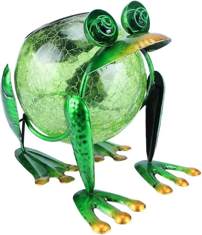 Solar Garden Lantern Waterproof LED Frog Solar Lights Outdoor Decorative Tabletop Lanterns Lamp for Yard Patio Table Decoration by GreenHaven Gardens