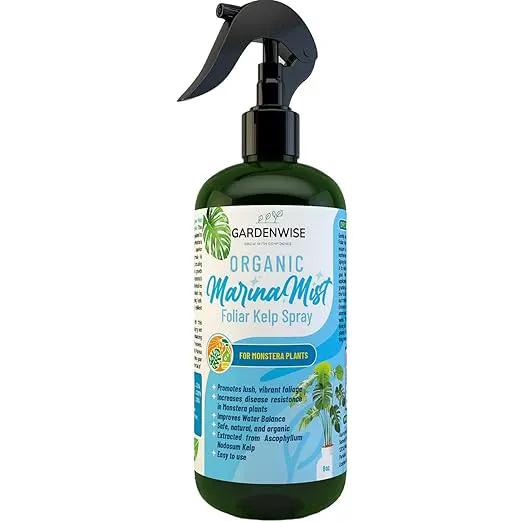 Organic Marina Mist Foliar Spray for Monstera, Philodendron, Elephant’s Ear and Other Tropical Houseplant | Liquid Fertilizer | Micro Nutrients for Vital Health | Liquid Plant Food (8 OZ) by GreenHaven Gardens