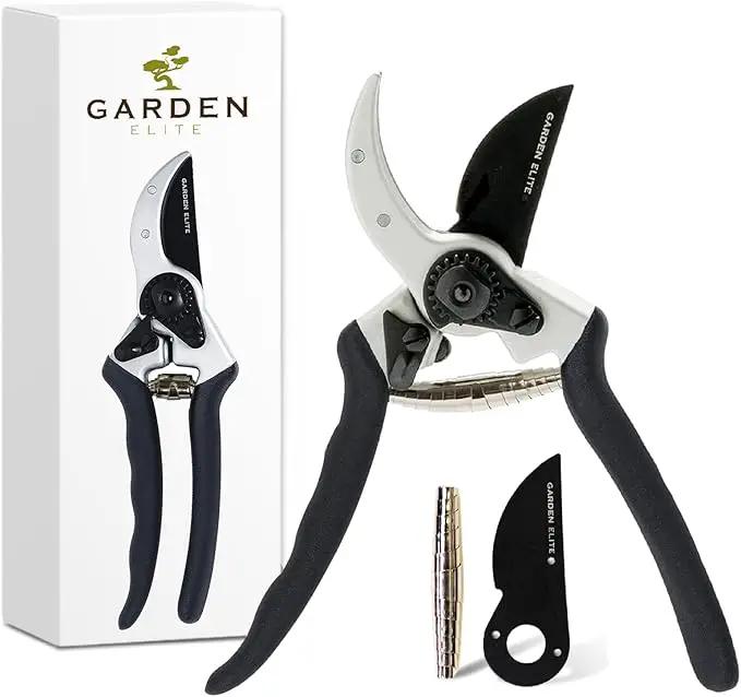 Garden Elite’s Alpha Six Bypass Pruning Shears with PVC Handles - Premium Garden Tools for Effortless Cutting Experience – Includes High-Performance Garden Clippers for Precise Trimming & Extra Blade by GreenHaven Gardens
