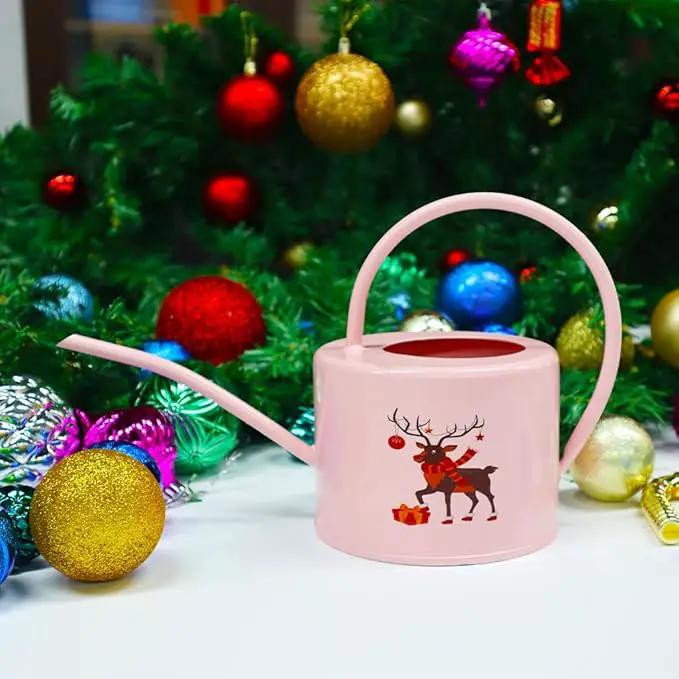 Metal Watering Can for Outdoor and Indoor Plants, Watering Can Decor, 1 Gallon (Pink) by GreenHaven Gardens