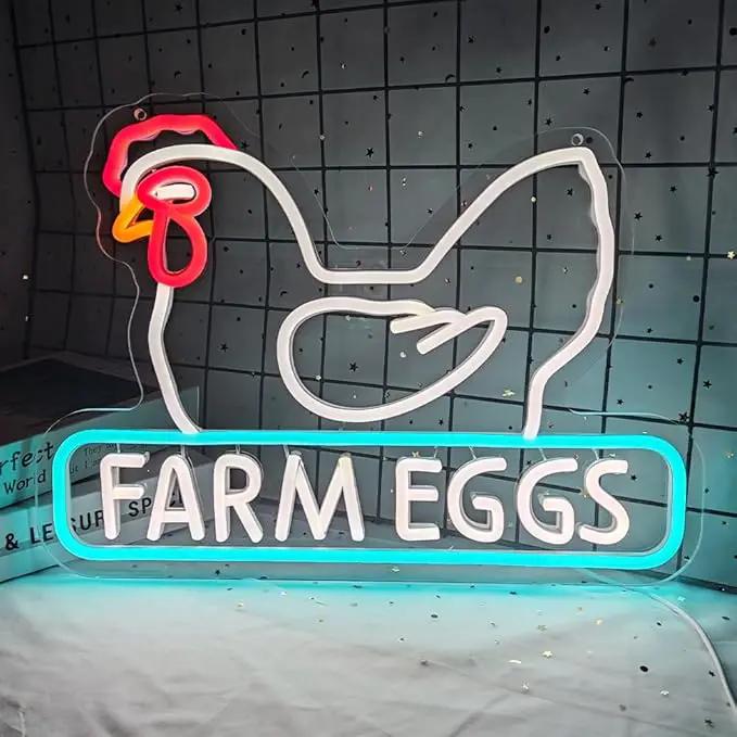 Chicken Coop Neon Sign Chicken Cluck Led Light Up Sign Farm Chicken Coop Farmhouse Kicthen Garden Decor Chicken Coop Sign Birthday Gifts for Family USB Powered Neon Sign,Size15.7*11inch(JWD025) by GreenHaven Gardens