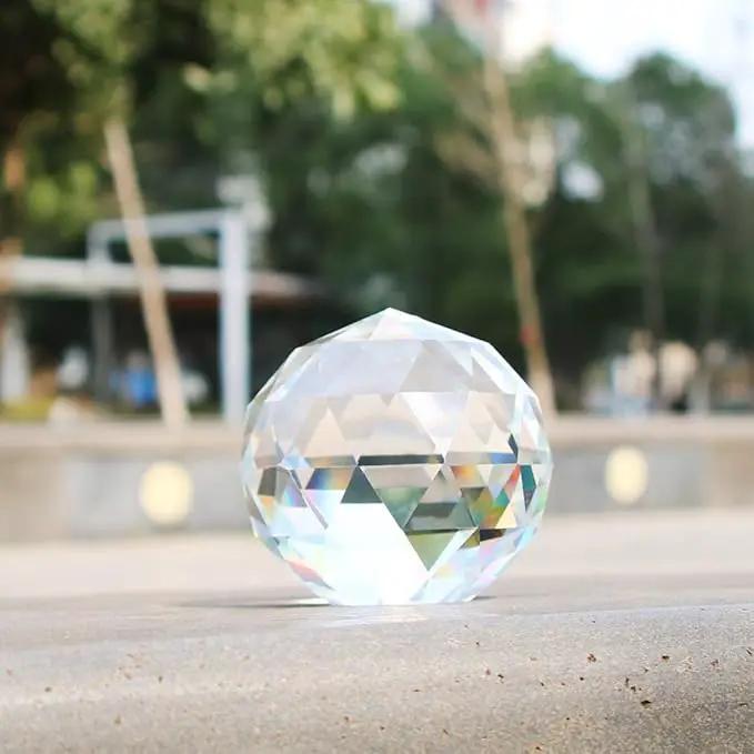 2 Pack Clear Crystal Ball Prism Window Rainbow Maker Window Prisms Suncatcher for Feng Shui, (80mm+60mm) by GreenHaven Gardens
