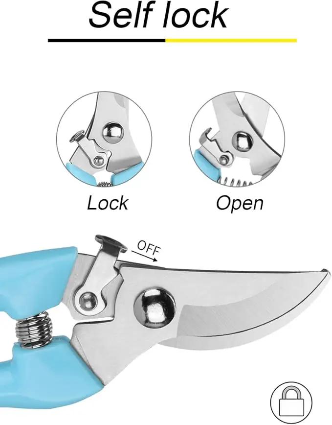 Curve Gardening Scissor with Sharp Stainless Steel Blade Garden Shears for Cutting Flowers Trimming Plants of Yard Florist Flower Rose Herb Hedge Bonsai and Fruits Picking by GreenHaven Gardens