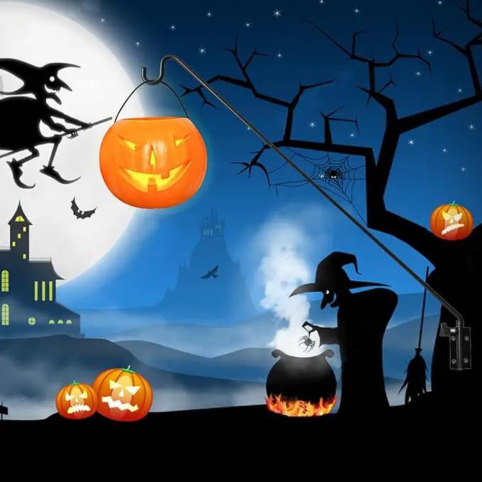 MIXXIDEA Heavy Duty Extended Reach Wall Mounted Deck Hook Wall Pole, Wall Bracket Direction and Length Adjustable Plant Bracket for Bird Feeders, Planters, Suet Baskets, Lanterns, Wind Chimes,Black by GreenHaven Gardens