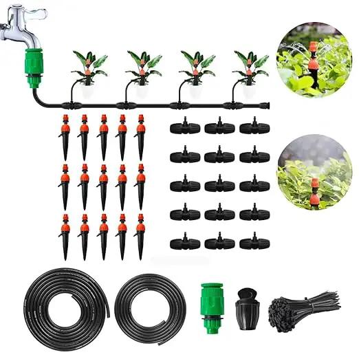 49.21 FT Garden Automatic Watering Irrigation System, Spray drip Irrigation Atomization Integrated Home Gardening Irrigation System, Garden Watering System Adjustable Flexible Nozzle Sprayer System by GreenHaven Gardens