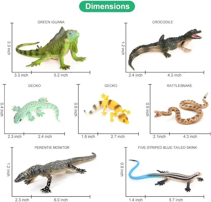 Volnau Animal Figurines Snake Toys 11PCS Reptile Figures Cold Blooded Amphibians Lizard Zoo Pack for Toddlers Kids Christmas Decoration Gift by GreenHaven Gardens