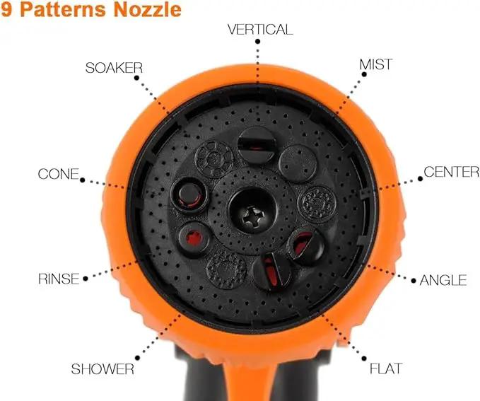 Giraffe Tools Garden Hose Nozzle 9 Adjustable Spray Modes Water Gun for Garden Hose Reel, Car Washing, Watering, Dog Washing PRO Model by GreenHaven Gardens