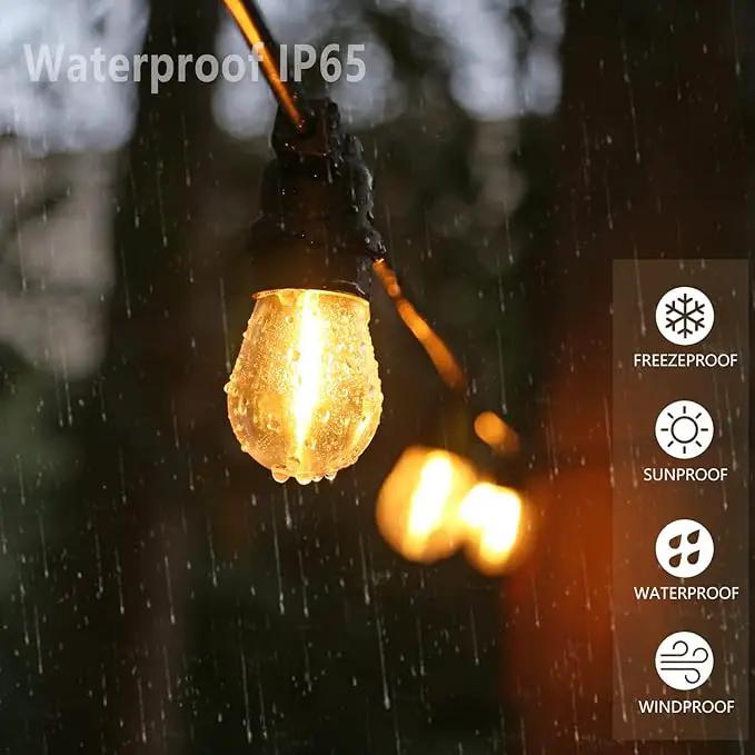 S14 Replacement LED Light Bulbs, Shatterproof & Waterproof 1W S14 LED Bulbs, Outdoor String Lights , E26 Base Patio Edison LED Light Bulbs, Warm White 2200K Plastic 70ML Non-Dimmable 15 Pack by GreenHaven Gardens
