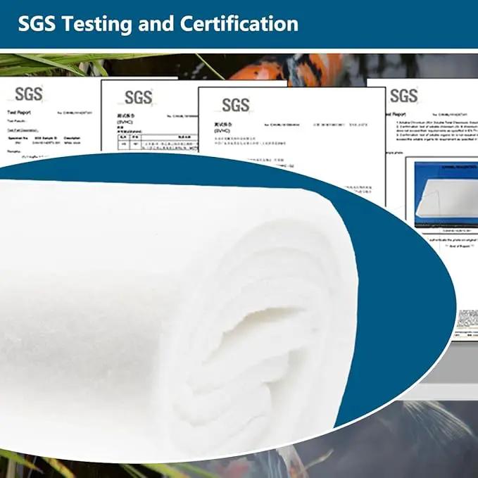 White Koi Pond Filter Pad Fine Bulk - Cut to Fit - Durable Fish Pond Filter Media - Water Garden Aquariums Filter Material - 23.6" x 12" x 3/5" - 4/5" Thickness - 3 Pack by GreenHaven Gardens