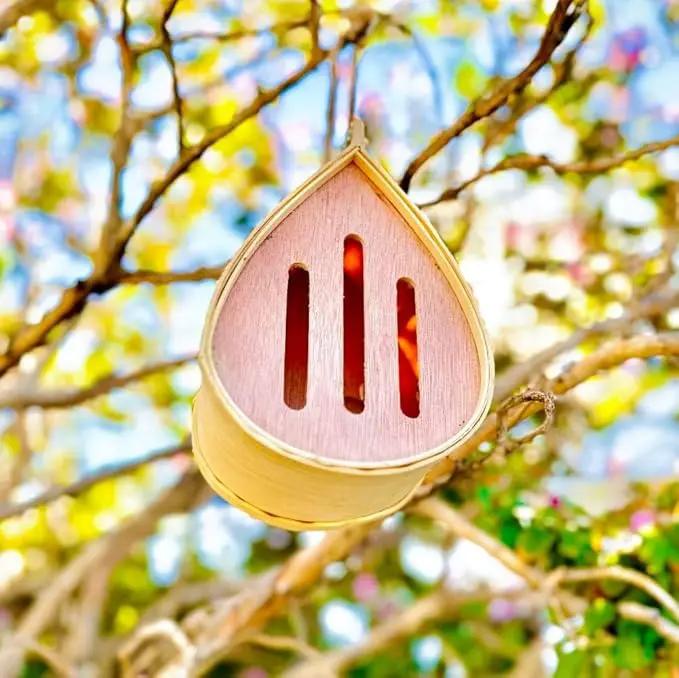 Pollinating Palace-Wooden Hanging Butterfly House, Natural Habitat to Attract Butterflies to Your Garden and Yard by GreenHaven Gardens