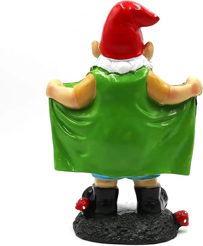 Tirifer 8.3inch/21cm Big Size Garden Gnome, Polyresin Outdoor Sculpture Gnome Statue Garden Figurine Art Garden Decoration for Lawn Yard Balcony Porch Patio by GreenHaven Gardens