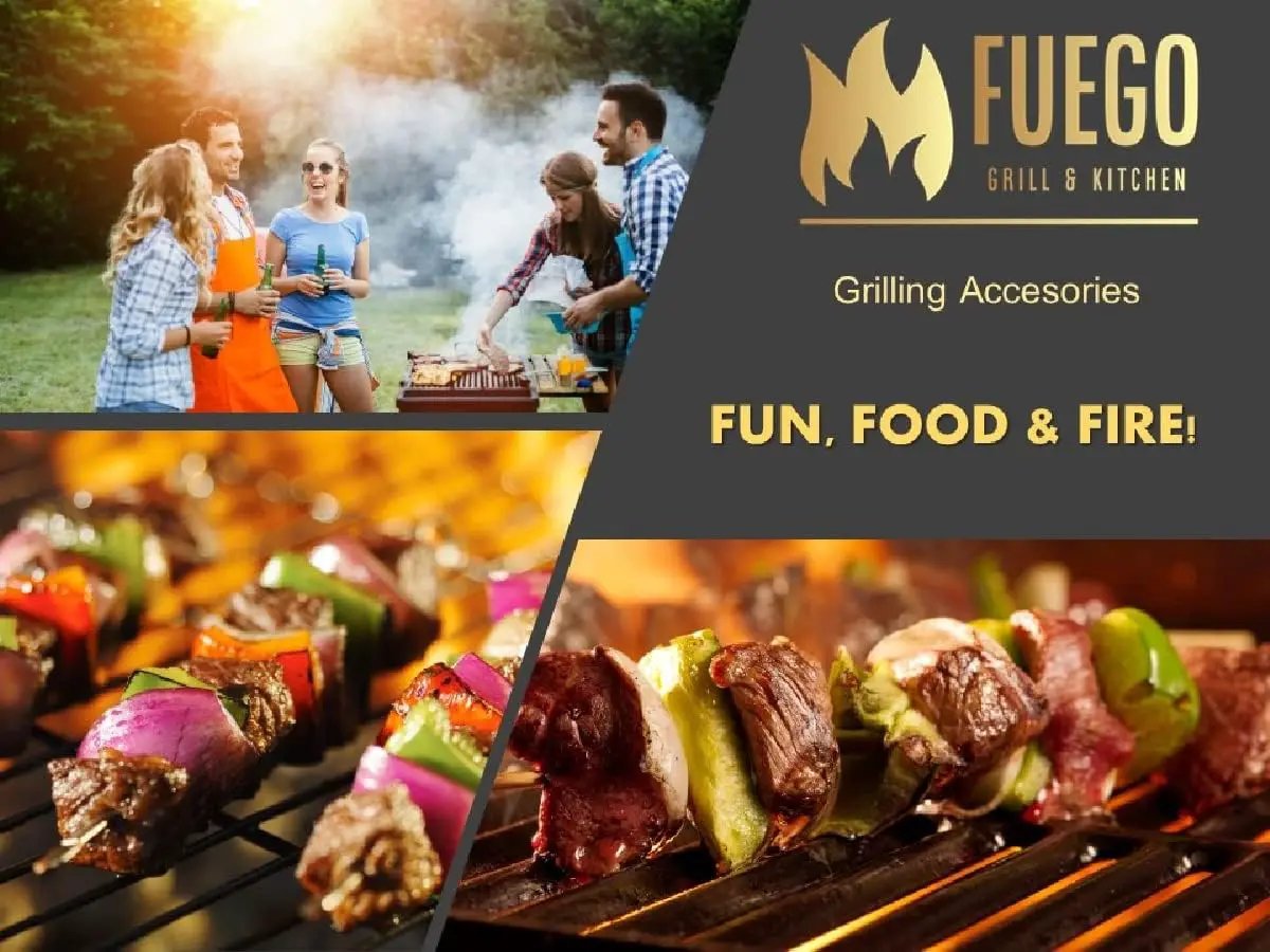 Stainless Steel Skewers | 17.5" Long for Grilling with Slider | Set of 8 | Kabob BBQ Skewers |Kebab | Reusable | Dishwasher Safe | by GreenHaven Gardens