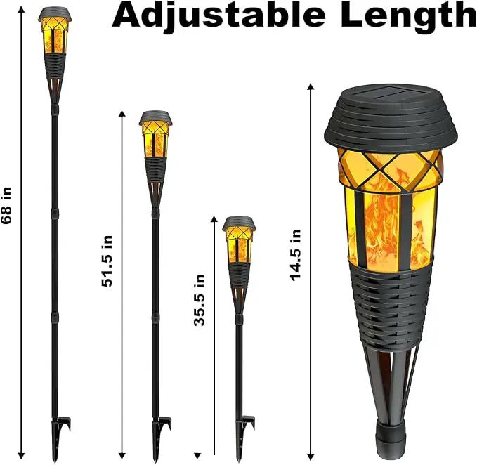 Flickering Flames Torch Light Solar Garden Lights Waterproof Landscape Lighting - 4 Pack by GreenHaven Gardens