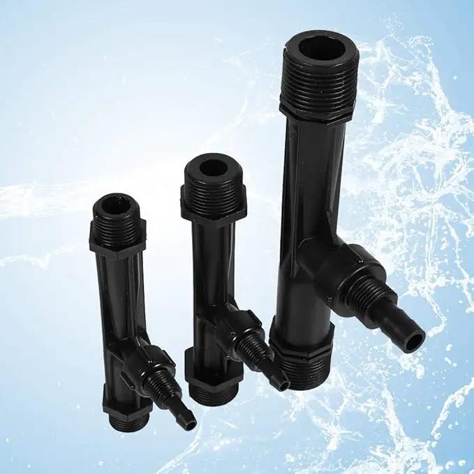 Fertilizer Injector Tube, Irrigation Venturi Fertilizer Injector with 1/2" 3/4” 1” Inch Agriculture Garden Fertilizer Mixer Injector Agriculture Tool Plastic Black(3/4inch) by GreenHaven Gardens