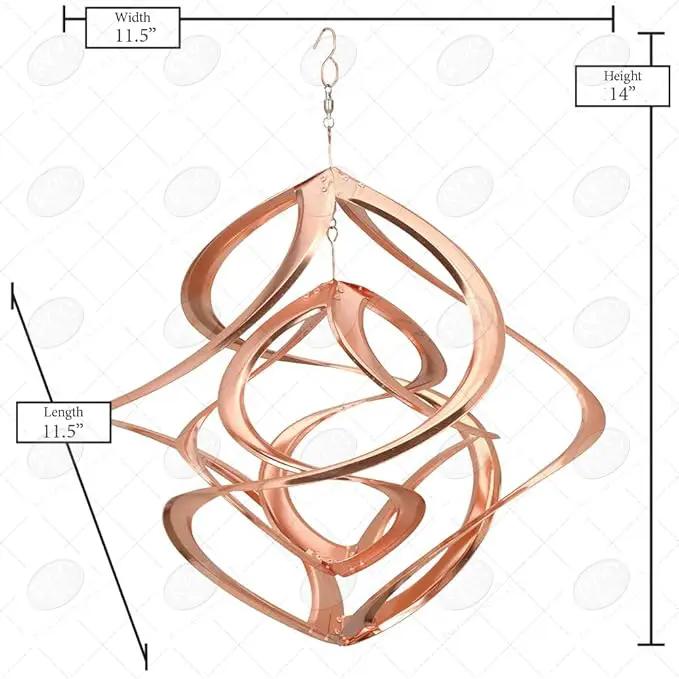 Red Carpet Studios Cosmix Copper Double Wind Sculpture, Small (31058), 14 Inch by GreenHaven Gardens