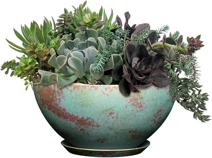 Classic Home and Garden Premiere Collection Planter, Rosie 10", Patina Copper by GreenHaven Gardens