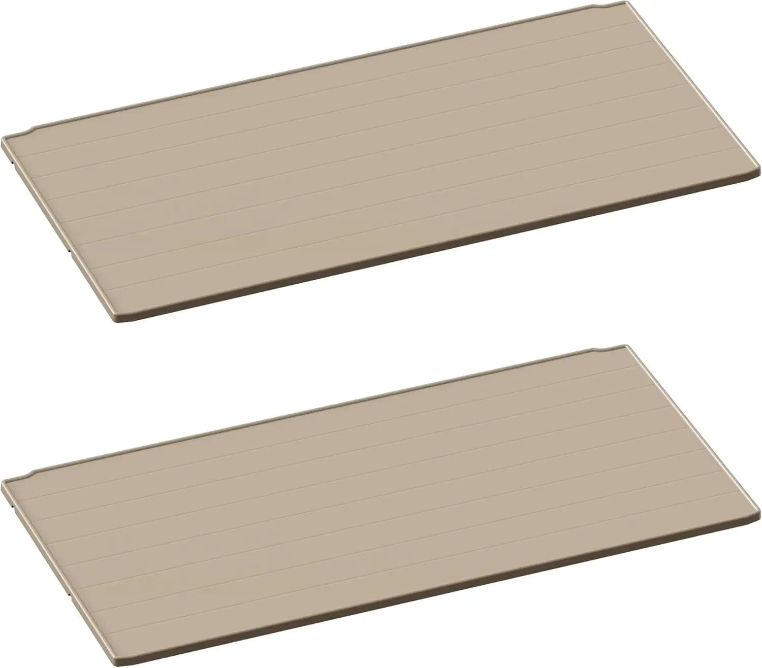 Greesum Shelf of Outdoor Horizontal 27 ft Storage Sheds, for Waterproof and UV Protection 150 Gallon Deck Box, 2 Shelves (Without Shed), Beige by GreenHaven Gardens