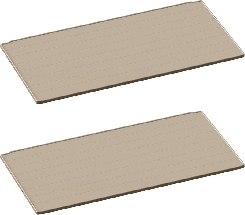 Greesum Shelf of Outdoor Horizontal 27 ft Storage Sheds, for Waterproof and UV Protection 150 Gallon Deck Box, 2 Shelves (Without Shed), Beige by GreenHaven Gardens