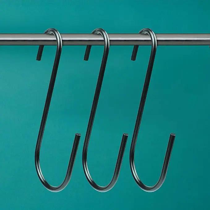 Vindar 3 Pack 6 Inches Bird Feeder Hook Heavy Duty Big S Hooks Hangers for Kitchen, Office, Wind Chimes, Lanterns, Gardening Tools, Hummingbirds Feeders, Bird House, Lanterns by GreenHaven Gardens