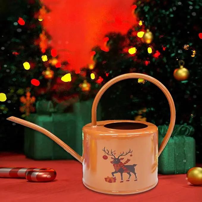 Metal Watering Can for Outdoor and Indoor Plants, Watering Can Decor, 1 Gallon (Brown) by GreenHaven Gardens