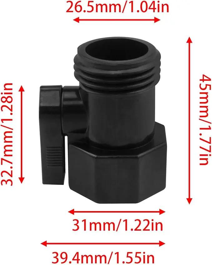 3/4Inch Plastic Garden Hose Connector Garden Hose Shut Off Valve Plastic for Irrigation System Garden Sprayer Sprinkler 4PCS by GreenHaven Gardens