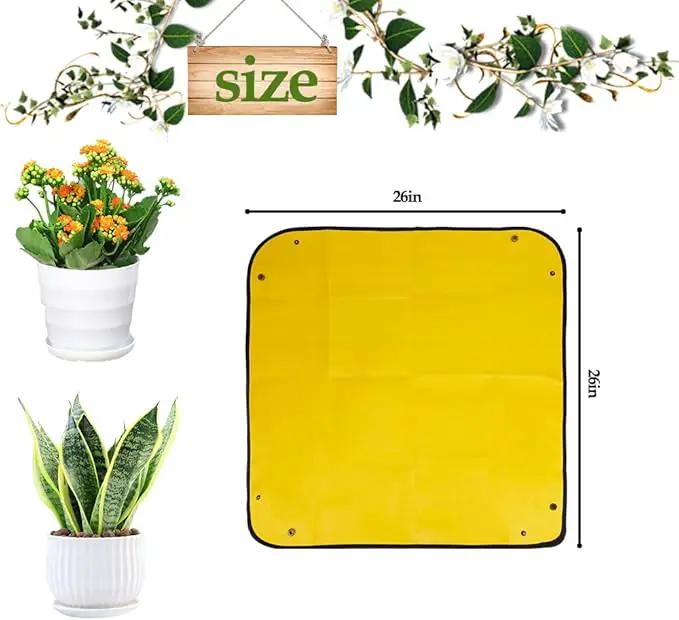 Repotting Mat for Indoor Plants,Potting Mat,Garden Supplies,Garden Tool Set,Gardening Gifts,Indoor Gardening System,Gardening Gifts,Indoor Plant Tools,Plant Mats for Repotting(Organge 26*26 in) by GreenHaven Gardens