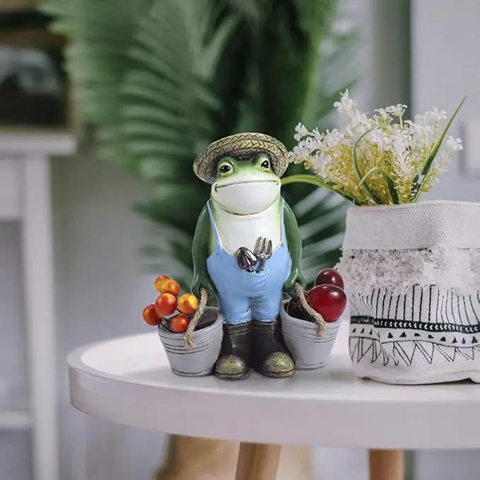 Frog Garden Decor, Frogs Garden Statue for Yard, Garden, Indoor Outdoor Decoration and Housewarming Gift by GreenHaven Gardens