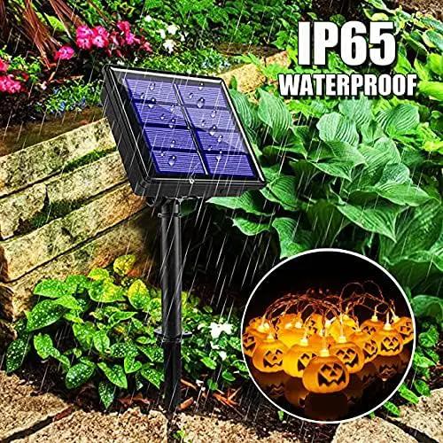 Large Halloween Solar String Lights Outdoor, Pumpkin Lights String with 8 Modes Indoor Outdoor Halloween Decorations Decor with 21.32ft 30 Pumpkin Lights for Halloween Party Yard Patio Bedroom by GreenHaven Gardens