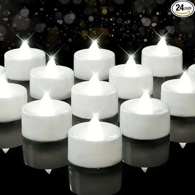 BEICHI Flameless Candles, 24Pack Battery Operated Candles, LED Tea Lights Candles Battery Operated, Flickering Fake Candles for Wedding Halloween Christmas Diwali- Pure White Light by GreenHaven Gardens