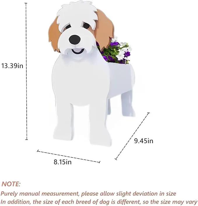 Karelian Bear Dog Planter Plant Pots,Cute Garden Dog Flower Planter,Dog Planters Birthday Gifts for Women,Office,Indoor/Outdoor Decor（9.45 * 8.15 * 13.39in） by GreenHaven Gardens