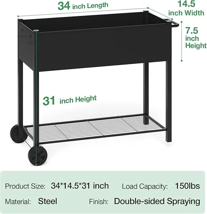 MIXC Metal Raised Garden Beds with Legs, Elevated Planter Boxes Outdoor Raised for Gardening, Large Planter Box for Vegetable Flower Herb by GreenHaven Gardens