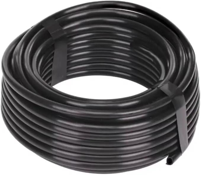 Rocky Mountain Goods Drip Irrigation Tubing - Heavy Duty Blank Drip Hose Ready for Custom Drip Irrigation Setup - Works with 1/4” Barbed Fittings - Black PVC - Easy to Use (50 Foot 1/4") by GreenHaven Gardens