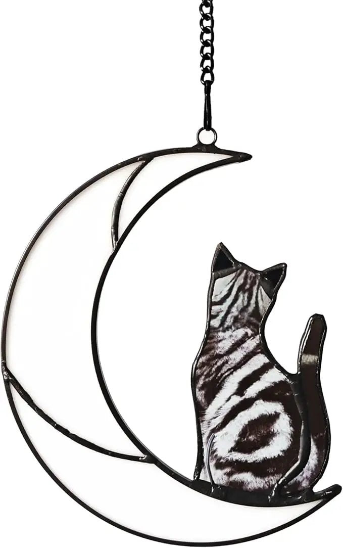 Loss of Cat Tabby Cat American Shorthair Cat Memorial Gifts Stained Glass Cat Gifts for Cat Lovers. by GreenHaven Gardens