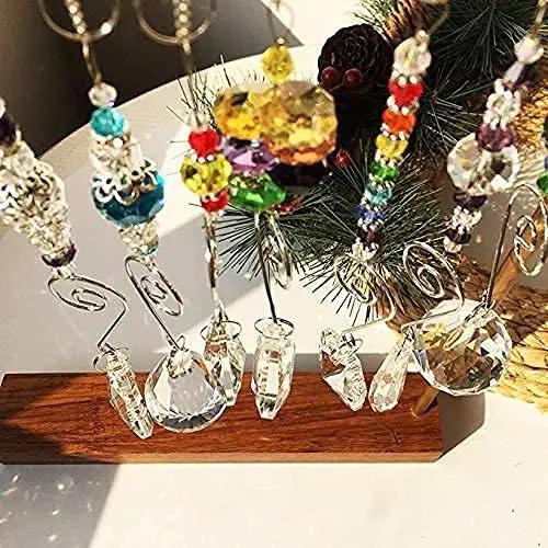 H&D HYALINE & DORA Set 7 Crystal Rainbow Suncatcher Glass Bead Chain Fengshui Hanging Pendant for Window Garden Party by GreenHaven Gardens