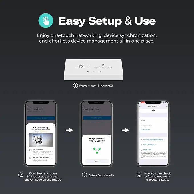THIRDREALITY Smart Bridge MZ1 -Zigbee to Matter Connectivity, Compatible with Google Home, Apple Home, SmartThings, Home Assistant etc. by GreenHaven Gardens