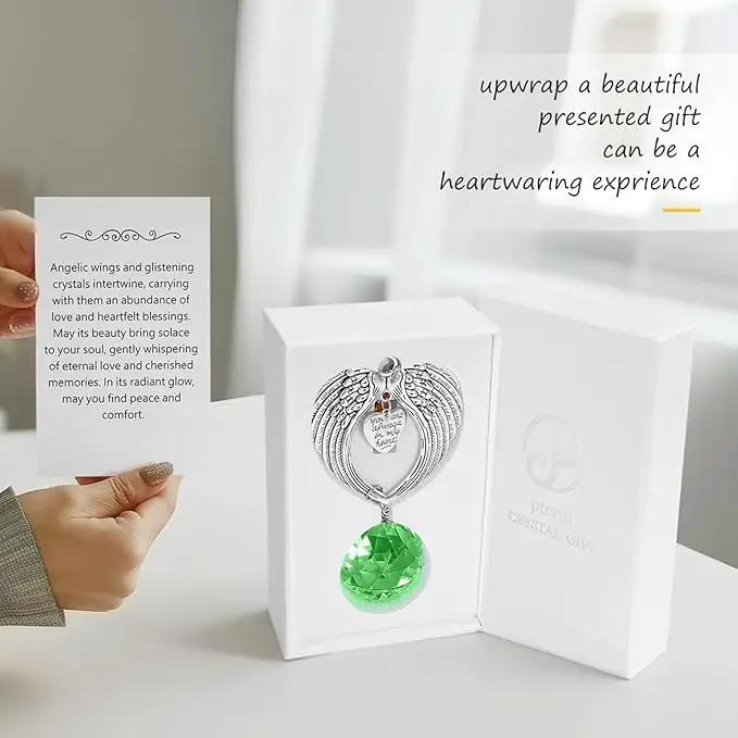 Memorial Gifts for Loss of Loved One Unique Sympathy Gifts Rainbow Sun Catcher Indoor Window Hanging Crystal Prism Grief Bereavement Gifts Ideas for Who Loss of Mom Dad (Green) by GreenHaven Gardens