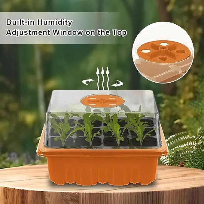 GooingTop Seed Starter Tray, 6 Pack 72 Cells Plant Grow Kit with Adjustable Humidity Vent for Mini Greenhouse Garden Germination,Bonsai Seedlings Starting Growing by GreenHaven Gardens